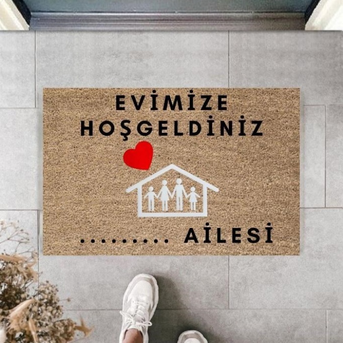Biomak Dijital Baskı Kişiye Özel İç Kapı Dekorasyon Paspas PS11304