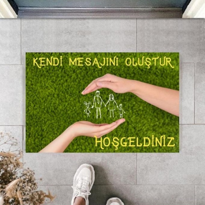 Biomak Dijital Baskı Kişiye Özel İç Kapı Dekorasyon Paspas PS11306
