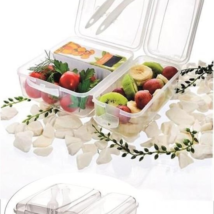 Biomak® Takeaway Ergonomik Çatal Bıçaklı Pratik Yoğurt Saklama Kabı