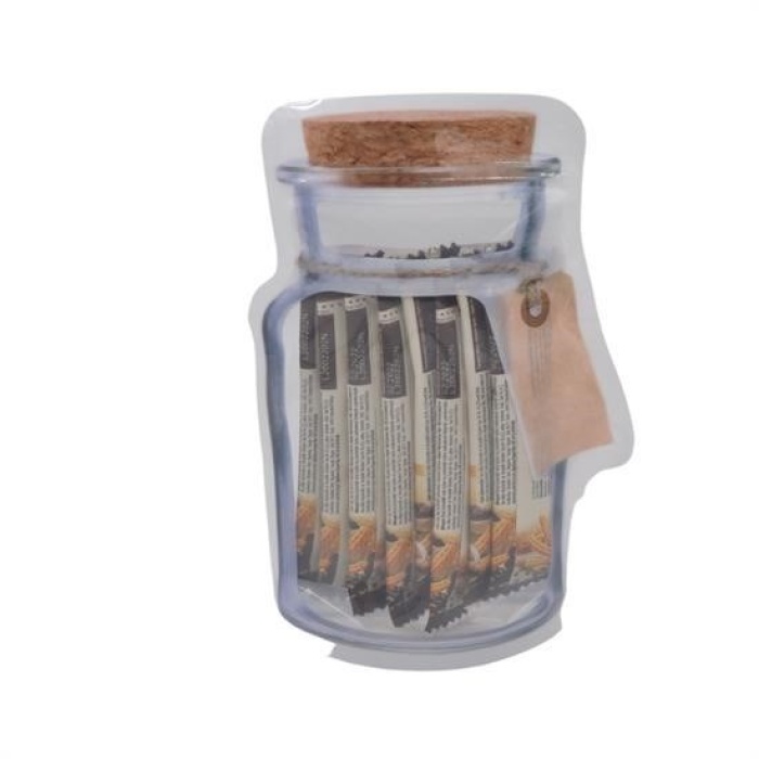 Biomak® Kavanoz Görünümlü Kilitli Poşet Çıtçıtlı ve Pratik Torba 4 Adet