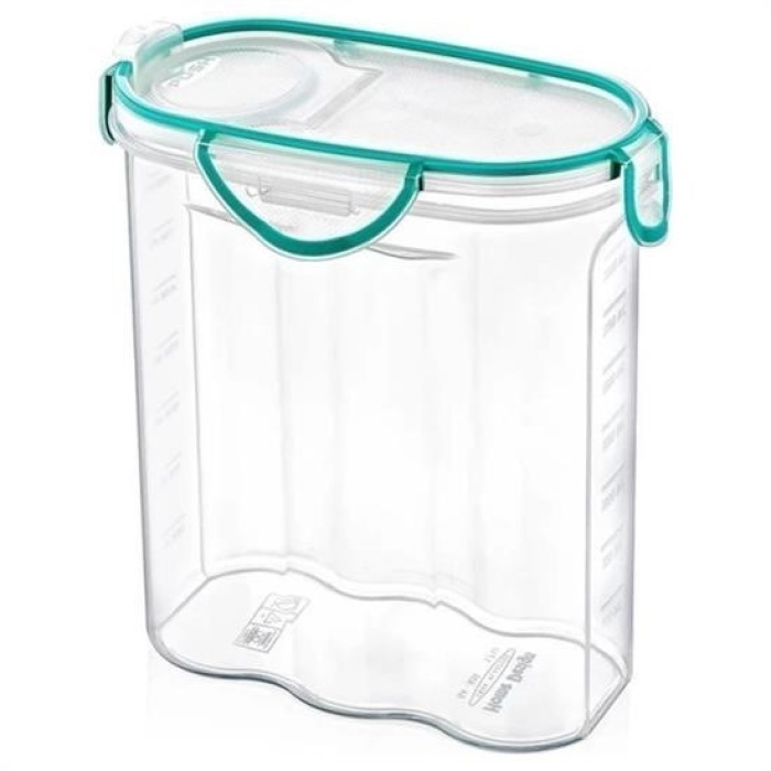 Biomak® Kilitli Kapaklı Contalı Hava,Su Sıvı Geçirmez 2,4 Litre Erzak Saklama Kabı-SA590