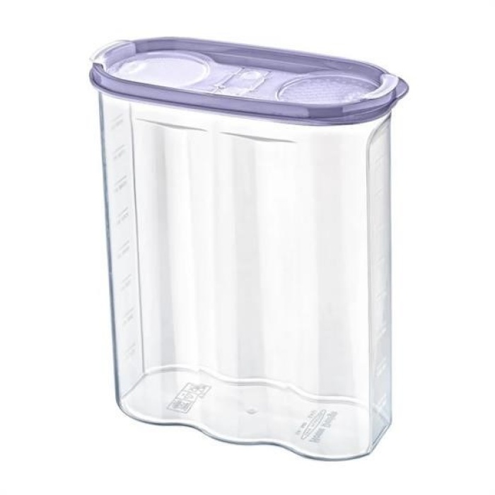 Biomak® 2 Kapaklı Ölçekli Erzak Kuru Gıda Saklama Kutusu Kabı 2,4 Litre-SA940