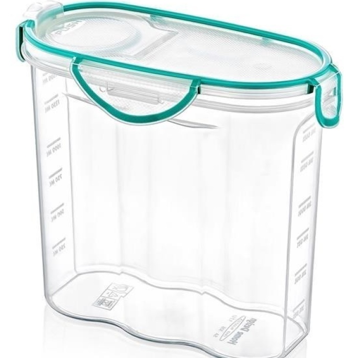 Biomak® Kilitli Kapaklı Contalı Hava,Su Sıvı Geçirmez 1,7 Litre Erzak Saklama Kabı-SA585