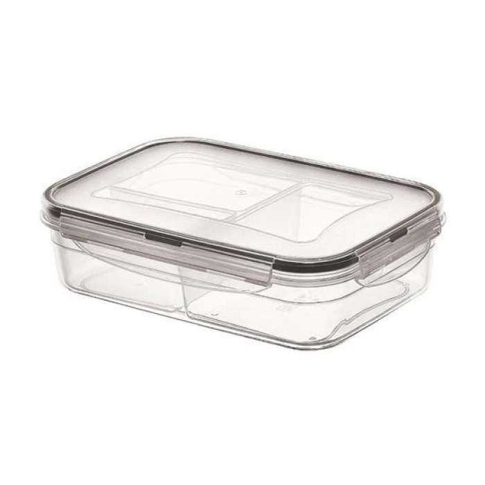 Biomak® 3 Bölmeli Kilitli Kapaklı 1 Litre Erzak Saklama Kabı LC-510