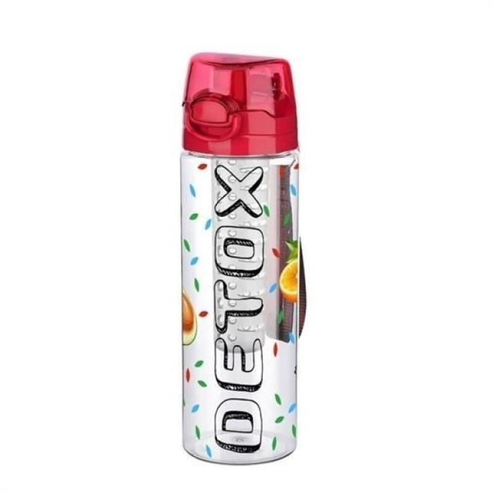 Biomak® Tutma Saplı Kilitli Kendiliğinden Süzgeçli Kolay Taşınabilir Detoks Sporcu Diyet Matarası