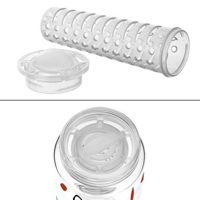 Biomak® Tutma Saplı Kilitli Kendiliğinden Süzgeçli Kolay Taşınabilir Detoks Sporcu Diyet Matarası