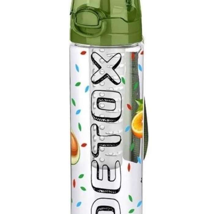 Biomak® Tutma Saplı Kilitli Kendiliğinden Süzgeçli Kolay Taşınabilir Detoks Sporcu Diyet Matarası