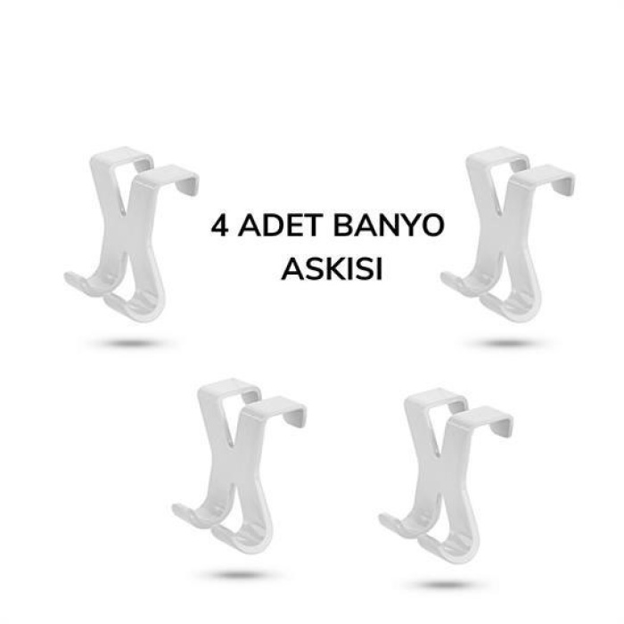 Biomak® Hang it Pratik Kolay Taşımabilir Havlupan 2 Kancalı Banyo Askısı
