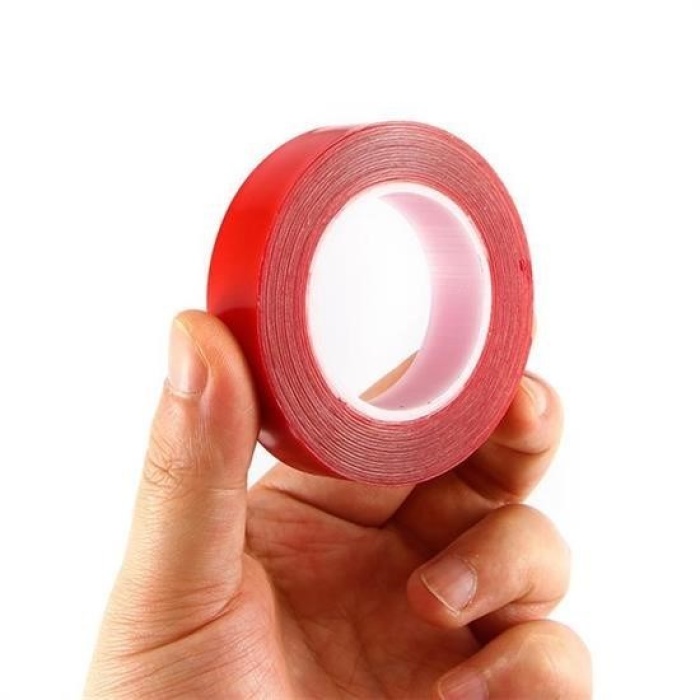 Biyomak® 2 Metre Güçlü Yapışkanlı Çift Taraflı Slikon Pratik Şeffaf Bant