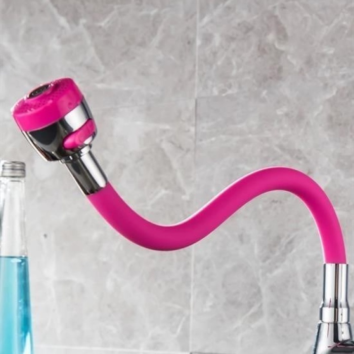Biomak® Oynar Başlıklı Tasarruflu Kubar Musluk Borusu ve Başlığı  Pembe