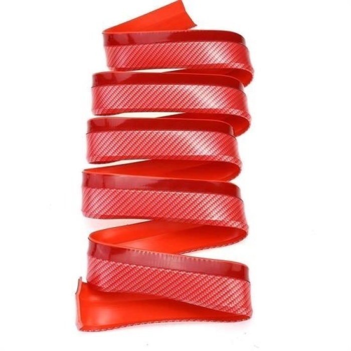 Biyomak® Kırmızı Renkli 2,5 Metre Araba Oto Ön Tampon Koruyucu Kauçuk Pratik Tampon Şerit Bant Döşeme