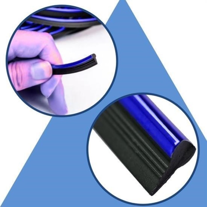 Biyomak® Mavi Araba OtoTrim Dekorasyon Şeridi Kauçuk Elastik Kolay Kurulum 5 metre Şerit Bant