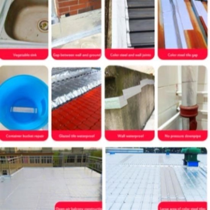 Biyomak® 2 Mt Yüksek Sıcaklık Dayanan Su Geçirmez Çatı Duvar Çatlak Onarıcı Yapışkan Bant Folyo 5 Cm