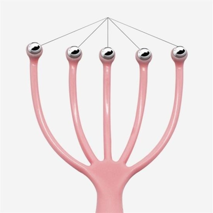 Biomak® Çok Fonksiyonlu 5 Uçlu Bilyeli Baş Boyun Bacak Kol Masaj Alet Rahatlatıcı Kafa Masaj Aparatı