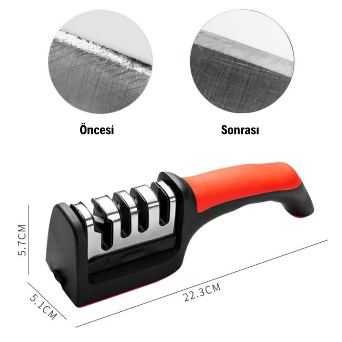 Biomak®  4 Aşamaları Kaymaz Taban Hızlı Bıçak Makas Bileme Aracı