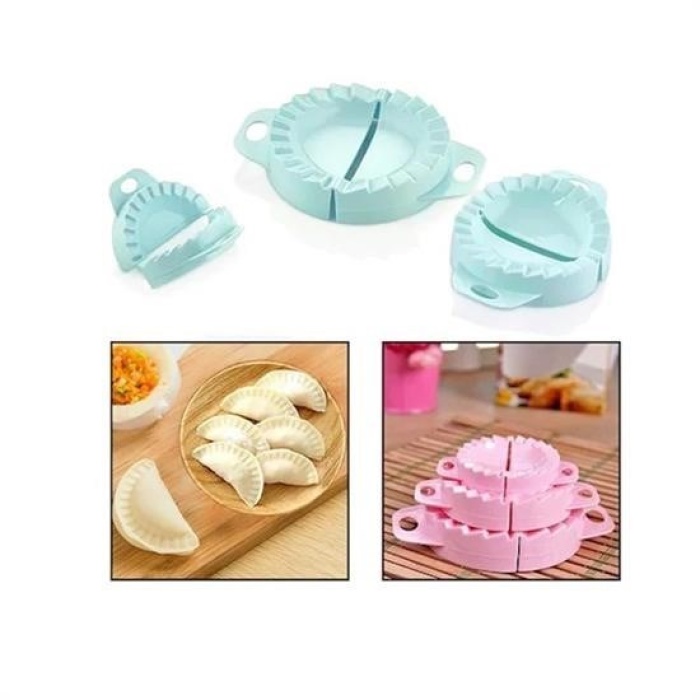 Biomak® 3lü Çiğ börek kurabiye Hamur İşi Ravioli Kesme Kalıbı Aparatı