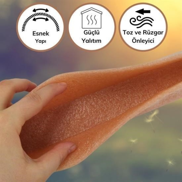 Biomak®  4 Adet Kapı Toz Rüzgar Önleyici Isı Yalıtımı Sağlayan Sızdırmaz Strafor