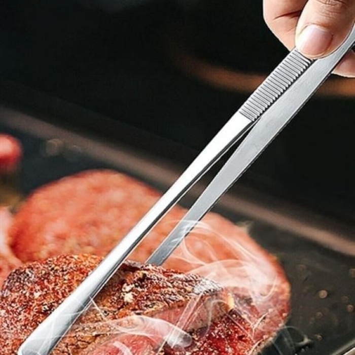 Biomak®  Yiyecek Servis Maşası Air Fryer  Master Chef Şef Cımbızı Et Kızartma Barbekü Aleti 30 Cm