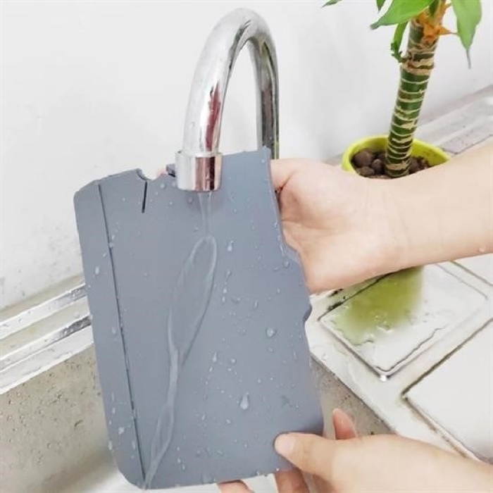 Biyomak® Lavabo İçin Silikon Esnek Mat Musluk Sapı Damlama Tutucu Raf Mutfak Tezgahı Sıçrama Koruma