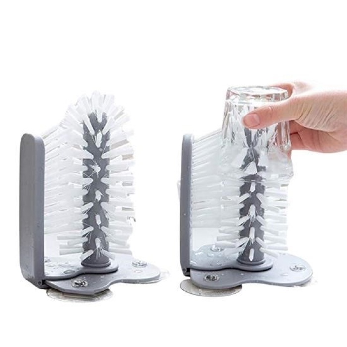 Biomak® Pratik Kolay Fonksiyonel Vantuzlu Elde Bulaşık Yıkama Fırçası