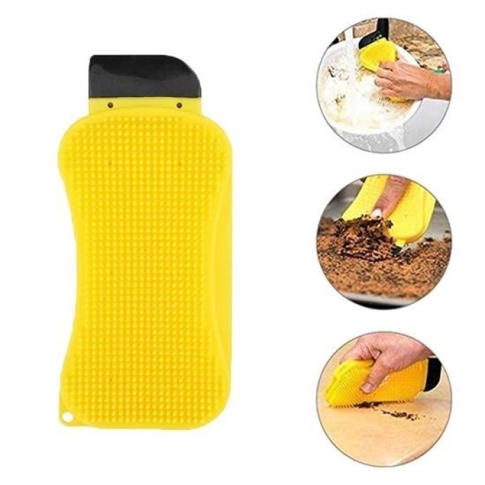 Biyomak® Çok Fonksiyonlu Deterjan Hazneli Pratik Bulaşık Yıkama Fırçası