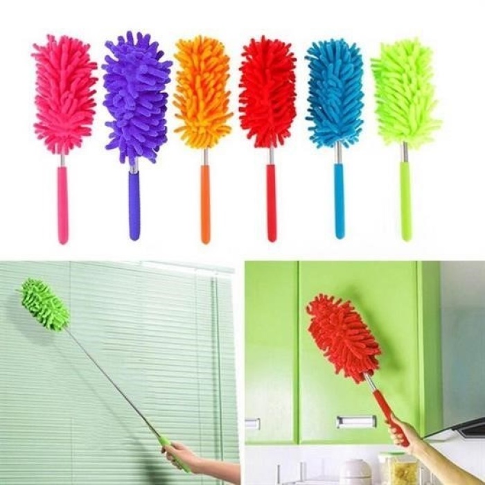 Biomak® Teleskopik Mikrofiber Pratik Uzayabilen Toz Alma Fırçası Aparatı