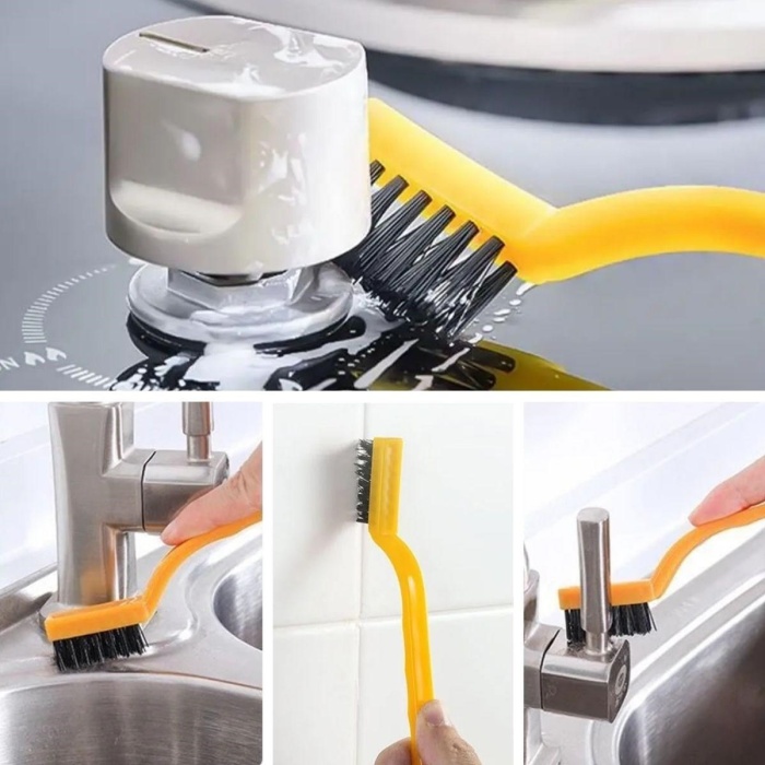 Biomak®  3 lü Detaylı Temizlik Bakır,Demir ve Sert Plastik Tel Fırça