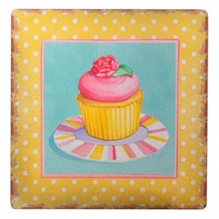 Biomak® Decotown Duvar Panosu 40*40 Cup Cake Muffin Motifli Duvar Süsü