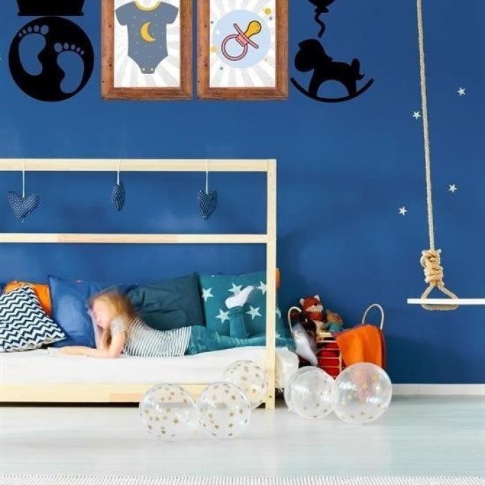 Biomak® DECO103 Supermen Dekoratif Duvar Süsü Tablo Aksesuar Ahşap Tasarım Hediye Pano Sticker Seti