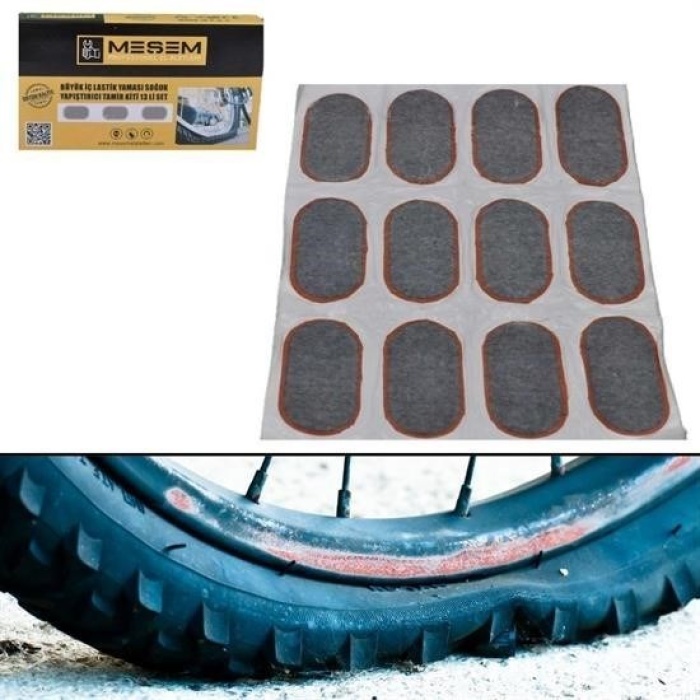 Biomak® 13lü Bisiklet Motorsiklet İç Lastik Yaması Soğuk Yapıştırıcılı