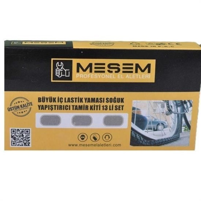 Biomak® 13lü Bisiklet Motorsiklet İç Lastik Yaması Soğuk Yapıştırıcılı