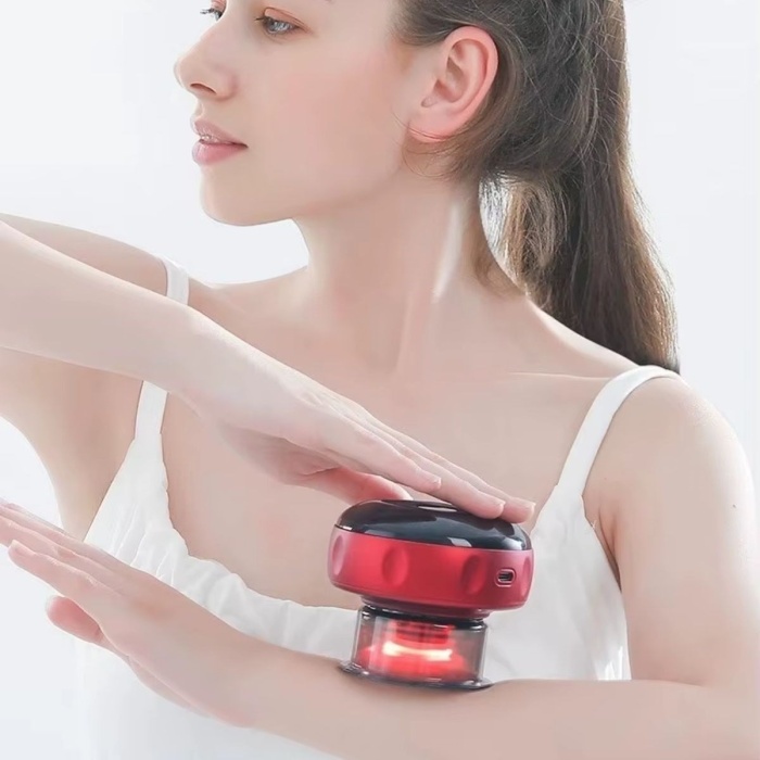 Biomak® 12 Kademeli Sıcaklık Emişli Bardak Çekme Terapisi, Vakumlu Masaj Aleti,Terapi Cihazı Gua Sha-Masaj Cihazı