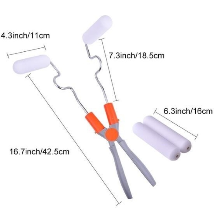 Biomak® Nano Süngerli Damlatmaz Mobilya ve Duvar Boyama Rulosu Hem Köşe Hem Düz Zemin