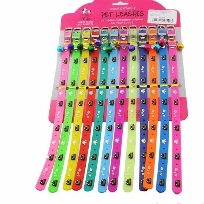 Biomak® Çıngıraklı Zilli Sevimli Renkli Slikon Kedi Köpek Boyun Tasması
