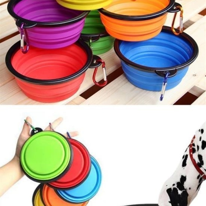 Biomak® Katlanabilir Kedi Köpek Mama ve Su Kabı Köpek Oyuncağı