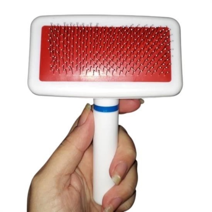 Biomak® Paslanmaz Evcil Hayvan Kedi Köpek Tüy Tarama Toplama Fırçası Kolay Temizlenir Bakım Aleti