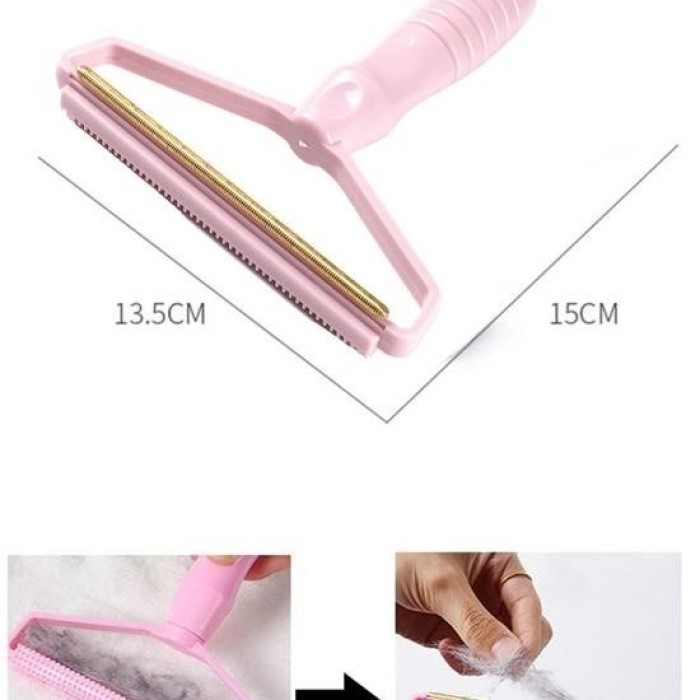 Biomak® Çift Taraflı Elbise Kazak Plastik Kumaş Tüy Alma ve Tiftik Temizleyici Toplayıcı Taşınabilir