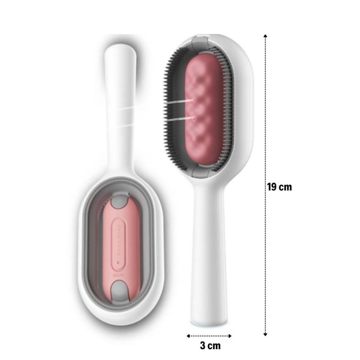 Biomak® Su Hazneli Kedi ve Köpek Tüyü Toplamama Fırçası Su Hazneli Pet Tarağı