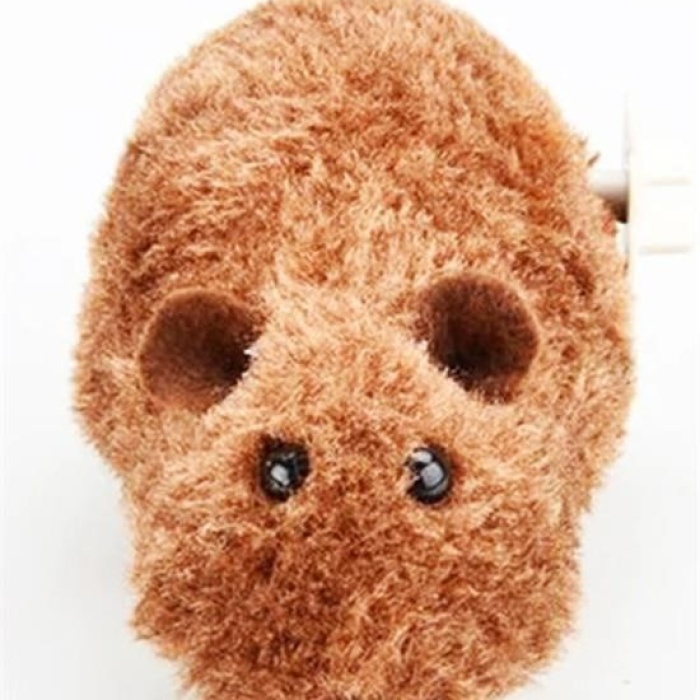 Biomak® Kurmalı Kedi Eğitim Oyuncağı Tüylü Peluş Fare Yakalama İnteraktif Sevimli Eğlenceli Oyuncak