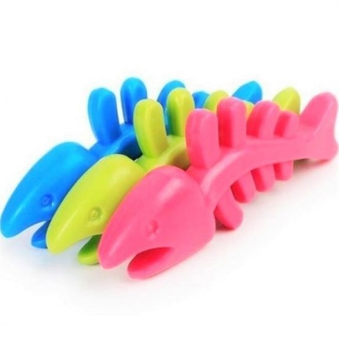 Biomak® Balık Kemiği İskelet Şekilli Renkli Plastik Kedi Oyuncağı