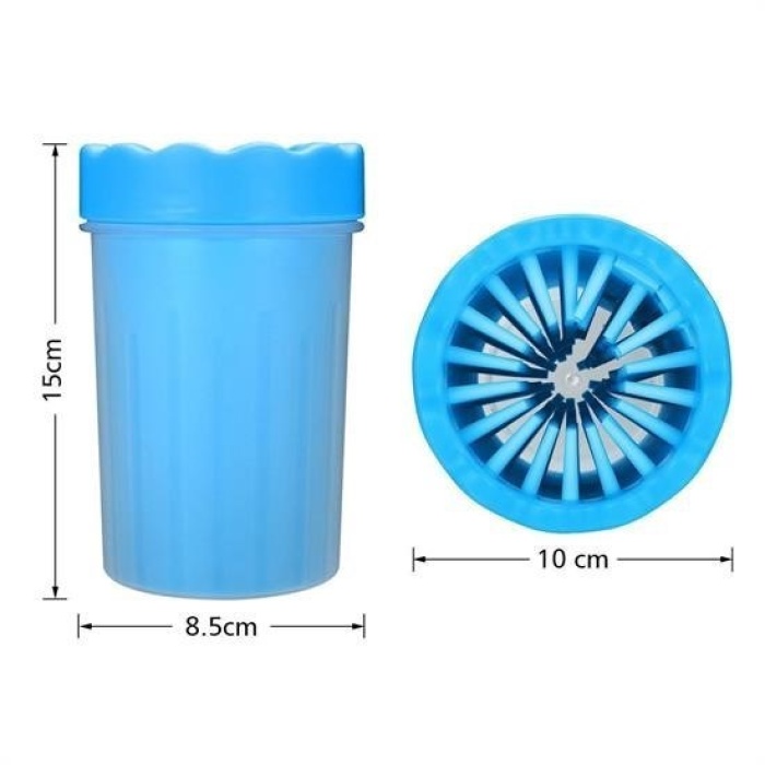 Biomak® Silikon Jel Fırçalı Kedi Köpek Pati Ayak Yıkama Temizleme Kovası (Küçük)
