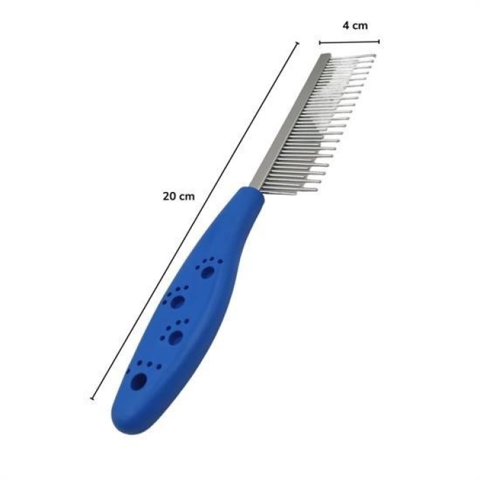 Biomak® Tüy Açıcı Kedi Köpek Tarağı Tek Taraflı Metal Dişli Evcil Hayvan Bakım Fırçası