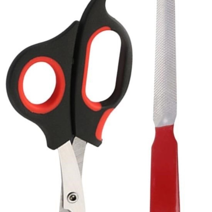 Biomak® Evcil Hayvan Tırnak Makası Ve Törpü Seti Manikür Pedikür Pati Bakım Aleti Kaymaz Sap