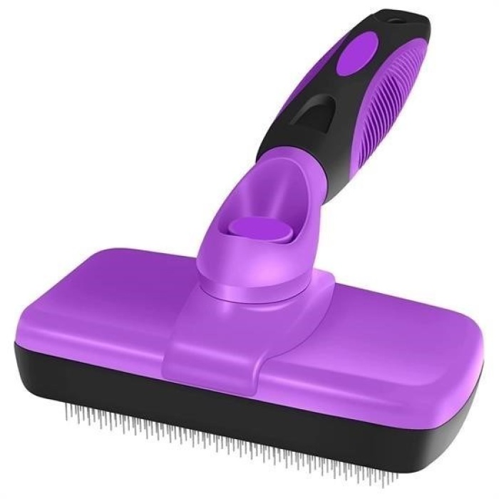 Biomak®  Otomatik Temizlenebilen Tuşlu Pratik Kedi Köpek Tüy Toplama Fırçası
