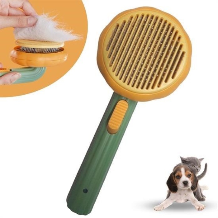 Biomak® Plastik Yeşil Evcil Hayvan Bakım  Pet Fırçası Çok Amaçlı Pet Fırçası Yeşil