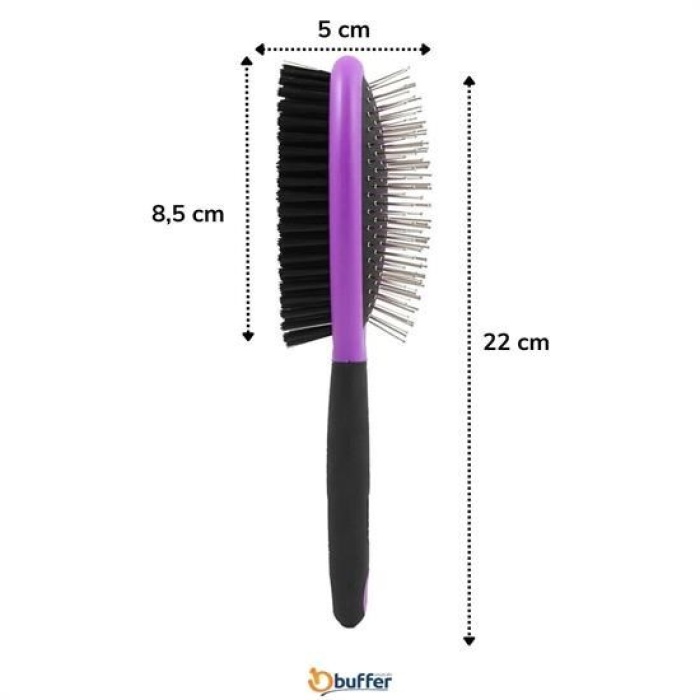 Biomak® Çok Amaçlı Çift Taraflı Kolay Evcil Hayvan Kedi Köpek Temizleme Pet Fırçası