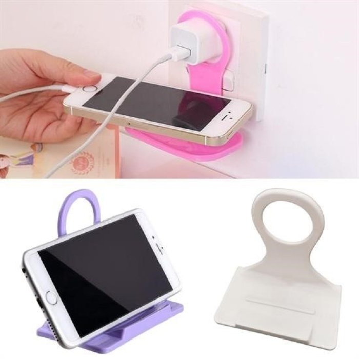 Biyomak® Universal Mobil Şarj Priz Askısı ve Telefon Tablet Tutucu Stand