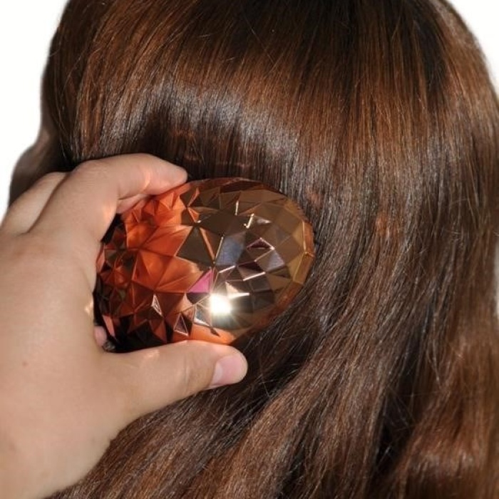 Biomak® Rose Gold Saç Düzleştirici Tarak Geniş AralıklıHer Saç Tipine Uygun Fırçalı Saç Düzleştiric