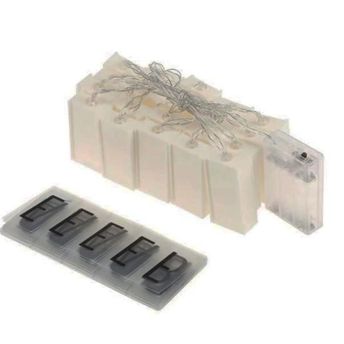 Biomak® 10lu Lightbox Işıklı Harf Mesaj Panosu Dekoratif  Harf Işık Zinciri