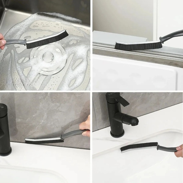 Biomak® 2li Çok Amaçlı Multi Ince Temizlik Fırçası Derz Arası Banyo Mutfak Lavabo Detay Temizleme Fırçası